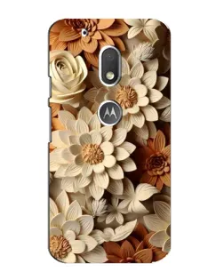 Чехол для Motorola MOTO G4 Play с картинкой «Бежевый флористический декор» Чехол для Motorola MOTO G4 Play с картинкой «Бежевый флористический декор»