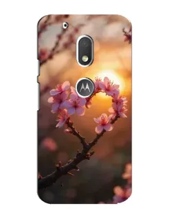 Чехол для Motorola MOTO G4 Play с картинкой «Розовый цвет сердце на фоне заката» Чехол для Motorola MOTO G4 Play с картинкой «Розовый цвет сердце на фоне заката»