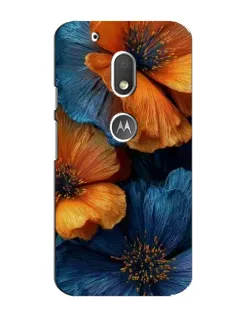 Чехол для Motorola MOTO G4 Play с картинкой «Яркая сине-оранжевая флора» Чехол для Motorola MOTO G4 Play с картинкой «Яркая сине-оранжевая флора»