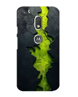 Чехол для Motorola MOTO G4 Play с картинкой «Салатовый разлом скалы»