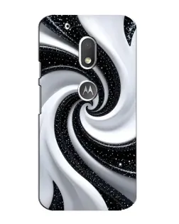 Чехол для Motorola MOTO G4 Play с картинкой «Черно-белая спираль»