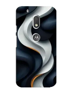 Чехол для Motorola MOTO G4 Play с картинкой «Объемные черно-белые ленты»