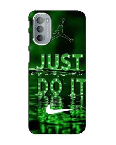 Чехол для Motorola MOTO G41 с картинкой «Зеленый неоновый Nike»