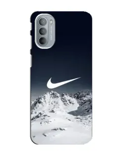 Чехол для Motorola MOTO G41 с картинкой «Nike — зимние горы» Чехол для Motorola MOTO G41 с картинкой «Nike — зимние горы»