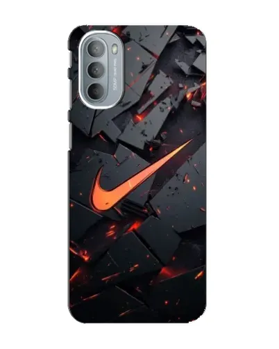 Чехол для Motorola MOTO G41 с картинкой «Nike — эффект разломов»