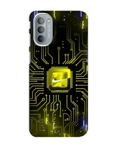 Чехол для Motorola MOTO G41 с картинкой «Nike — золотая искра»