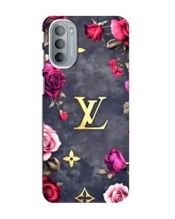 Чехол для Motorola MOTO G41 с картинкой «Цветочный Louis Vuitton»