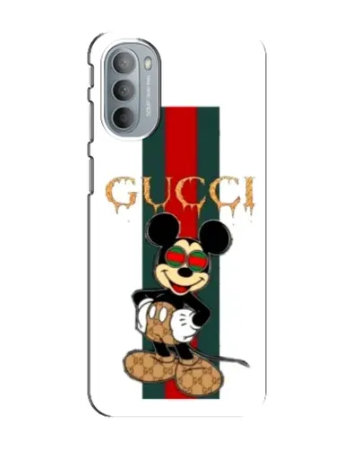 Чехол для Motorola MOTO G41 с картинкой «Микки Маус Gucci — полосы»