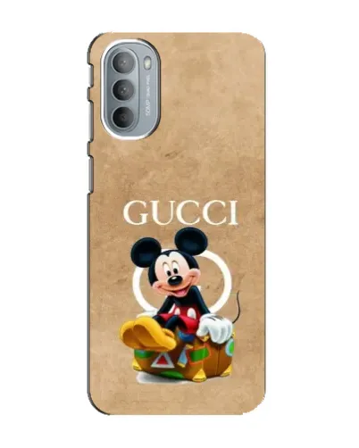 Чехол для Motorola MOTO G41 с картинкой «Микки Маус Gucci — крафт»