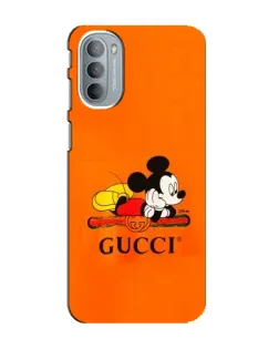 Чехол для Motorola MOTO G41 с картинкой «Микки Маус Gucci — оранж»