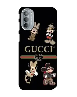 Чехол для Motorola MOTO G41 с картинкой «Gucci — герои Disney и монограмма»