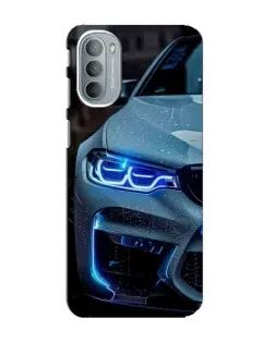 Чехол для Motorola MOTO G41 с картинкой «Взгляд BMW с синими фарами» Чехол для Motorola MOTO G41 с картинкой «Взгляд BMW с синими фарами»