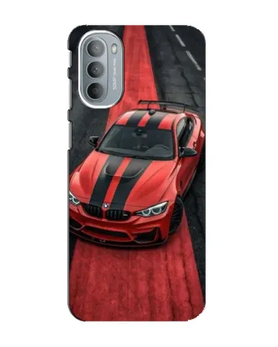 Чехол для Motorola MOTO G41 с картинкой «BMW на красной дорожке»