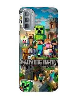 Чехол для Motorola MOTO G41 с картинкой «Замок Minecraft»