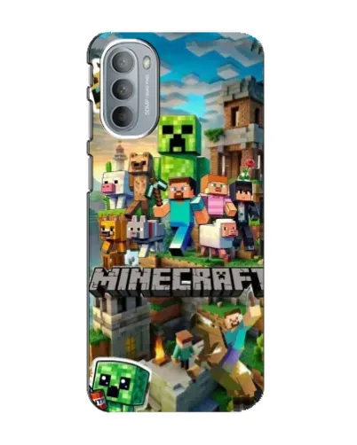 Чехол для Motorola MOTO G41 с картинкой «Замок Minecraft»