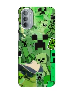 Чехол для Motorola MOTO G41 с картинкой «Криперы Minecraft»