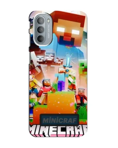 Чехол для Motorola MOTO G41 с картинкой «Minecraft герои игры»