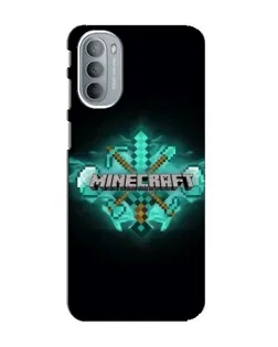 Чехол для Motorola MOTO G41 с картинкой «Minecraft Diamond лого»