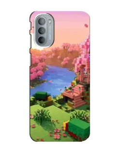 Чехол для Motorola MOTO G41 с картинкой «Розовое дерево Minecraft»