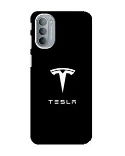 Чехол для Motorola MOTO G41 с картинкой «Tesla White Logo»