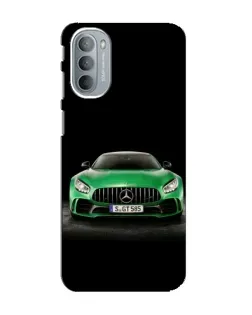 Чехол для Motorola MOTO G41 с картинкой «Mercedes — неоновый лого»