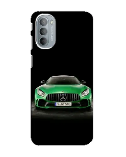 Чехол для Motorola MOTO G41 с картинкой «Mercedes — неоновый лого»