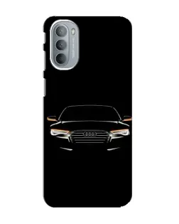 Чехол для Motorola MOTO G41 с картинкой «Audi — ночной контур»