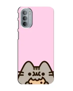 Чехол для Motorola MOTO G41 с картинкой «Pusheen и печенье»