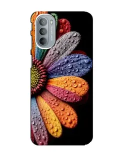 Чехол для Motorola MOTO G41 с картинкой «Радужный цветок»