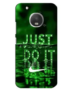 Чехол для Motorola MOTO G5 Plus с картинкой «Зеленый неоновый Nike»