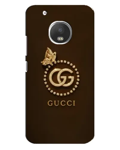 Чехол для Motorola MOTO G5 Plus с картинкой «Gucci — золотая бабочка»
