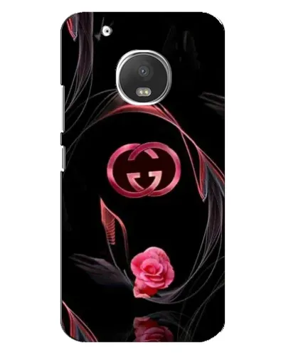 Чехол для Motorola MOTO G5 Plus с картинкой «Gucci — неоновая роза»