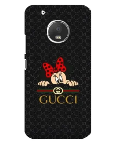 Чехол для Motorola MOTO G5 Plus с картинкой «Минни Маус Gucci — черный»