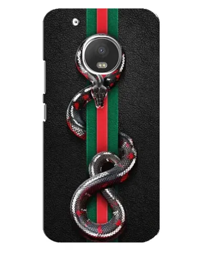 Чехол для Motorola MOTO G5 Plus с картинкой «Gucci — змея на полосе» Чехол для Motorola MOTO G5 Plus с картинкой «Gucci — змея на полосе»