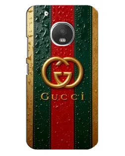 Чехол для Motorola MOTO G5 Plus с картинкой «Gucci — фирменная полоса и золото» Чехол для Motorola MOTO G5 Plus с картинкой «Gucci — фирменная полоса и золото»