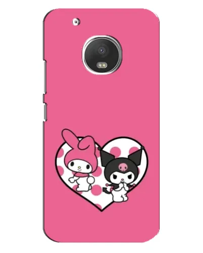 Чехол для Motorola MOTO G5 Plus с картинкой «Kuromi и My Melody»
