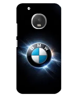 Чехол для Motorola MOTO G5 Plus с картинкой «BMW — неоновое сияние»