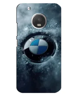 Чехол для Motorola MOTO G5 Plus с картинкой «Логотип BMW — лед»