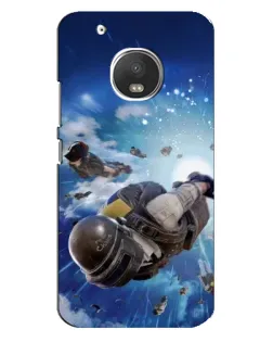 Чехол для Motorola MOTO G5 Plus с картинкой «Десант PUBG — прыжок»