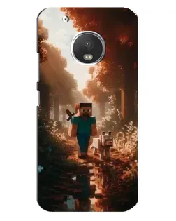 Чехол для Motorola MOTO G5 Plus с картинкой «Стив в лесу» Чехол для Motorola MOTO G5 Plus с картинкой «Стив в лесу»