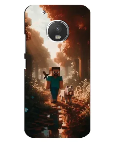 Чехол для Motorola MOTO G5 Plus с картинкой «Стив в лесу» Чехол для Motorola MOTO G5 Plus с картинкой «Стив в лесу»