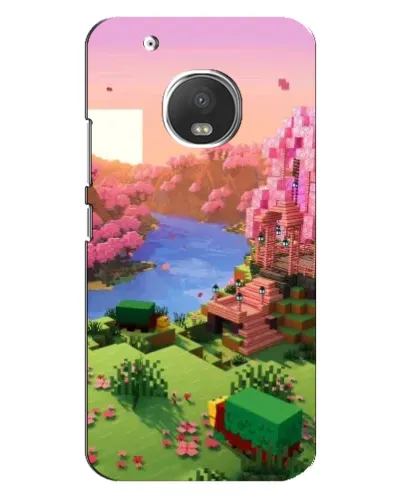 Чехол для Motorola MOTO G5 Plus с картинкой «Розовое дерево Minecraft» Чехол для Motorola MOTO G5 Plus с картинкой «Розовое дерево Minecraft»