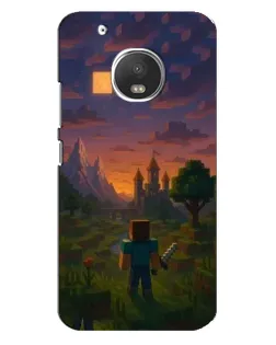 Чехол для Motorola MOTO G5 Plus с картинкой «Стив у башни» Чехол для Motorola MOTO G5 Plus с картинкой «Стив у башни»