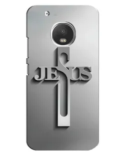 Чехол для Motorola MOTO G5 Plus с картинкой «Металлический крест Jesus»