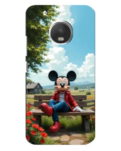 Чехол для Motorola MOTO G5 Plus с картинкой «Микки на скамейке» Чехол для Motorola MOTO G5 Plus с картинкой «Микки на скамейке»