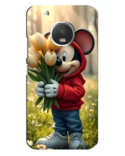 Чехол для Motorola MOTO G5 Plus с картинкой «Микки с тюльпанами»