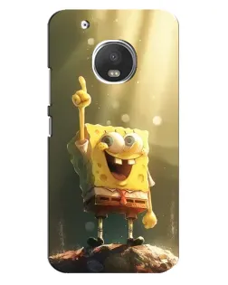Чехол для Motorola MOTO G5 Plus с картинкой «Сияющий Спанч Боб»