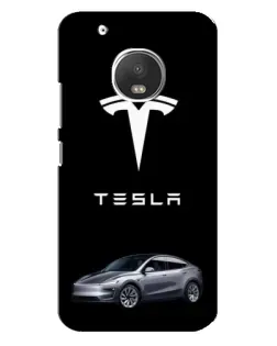 Чехол для Motorola MOTO G5 Plus с картинкой «Tesla Model Y»