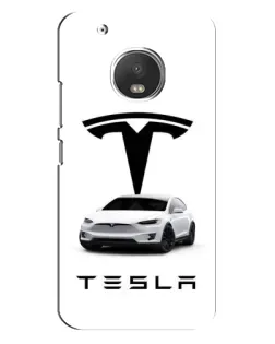 Чехол для Motorola MOTO G5 Plus с картинкой «Tesla White Style»