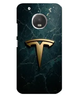 Чехол для Motorola MOTO G5 Plus с картинкой «Мраморная Tesla Gold»